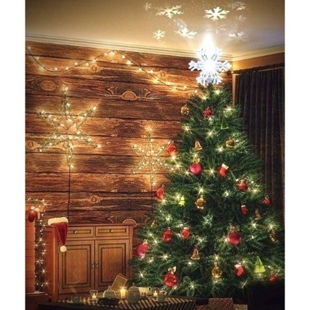 Christmas Silver Snowflake Xmas Tree Topper Projects Snowflake Shower NIB VIDEO